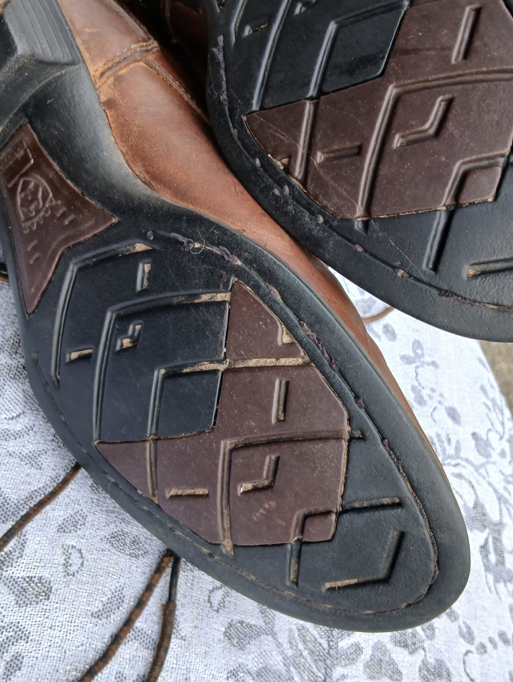 Ariat Women's Size 8 Brown Leather Lace-Up Work Boots - Picture 9 of 12
